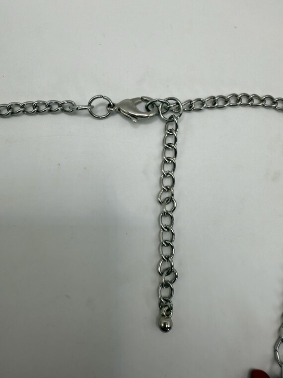 Red Beaded Cluster Statement Necklace – Bold Laye… - image 4