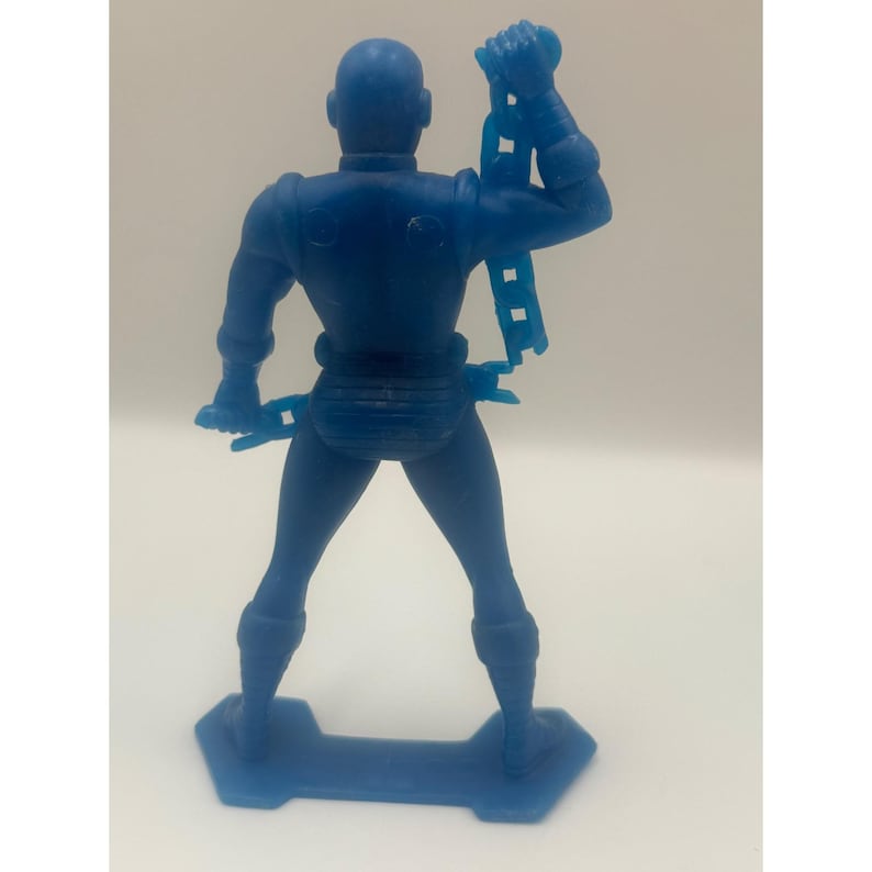 Vintage 1967 Marvel Comics Group Iron Man Blue Plastic Figure MCMLXVII Rare Toy immagine 3