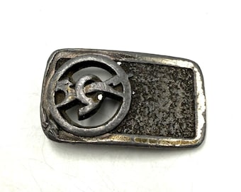 Vintage 1983 Union Carbide Corporation Belt Buckle Made in USA Industrial Logo