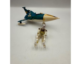 Vintage 1976 Mego Micronauts Galactic Warrior Figure Photon Fighter Jet READ