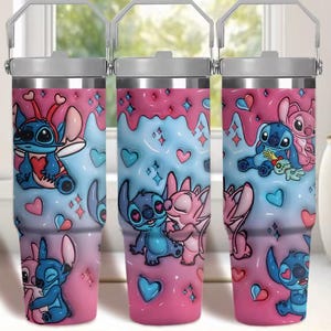 Rostfritt stål Stitch Inspired 850 ml dubbelskiktad tumbler