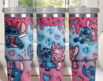 Vaso de acero inoxidable de doble capa de 30 oz inspirado en puntadas