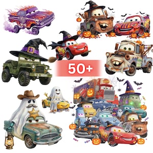 Glad Halloween-bilspaket PNG, läskiga vibbar, Halloween-maskerad, bus eller godis PNG, trendig Halloween