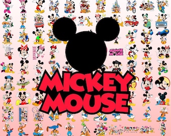 135+ Mickey and Friends Clipart PNG, Minnie and Mickey, Cute Mickey Kit, Digital Download, Digital Kit