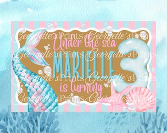 Plantilla de pancarta de cumpleaños de sirena