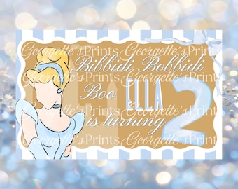 Blue Princess Inspired Birthday Banner - 2nd Birthday