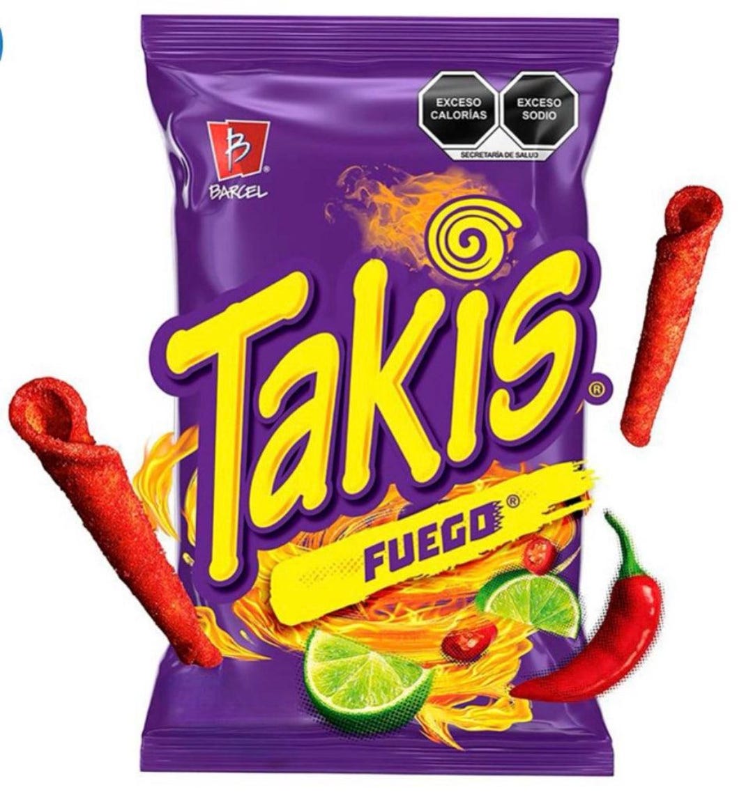 Barcel Takis Fuego Big Botanas Mexican Chips 200G Pack of 3 - Etsy ...