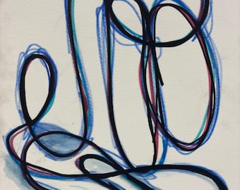 Noah Marchiando "echoed organic form" Original Abstract 9x12 Signed Art 2026