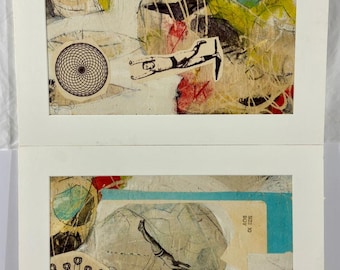Judy Paul Run & Deep Set Limited Edition Signed Mixed Media Prints 20x20 COA