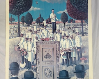 Jean-Pierre Serrier Le Ruth's New Orleans Poster Vintage 1977 NOLA Chef Art 24x18