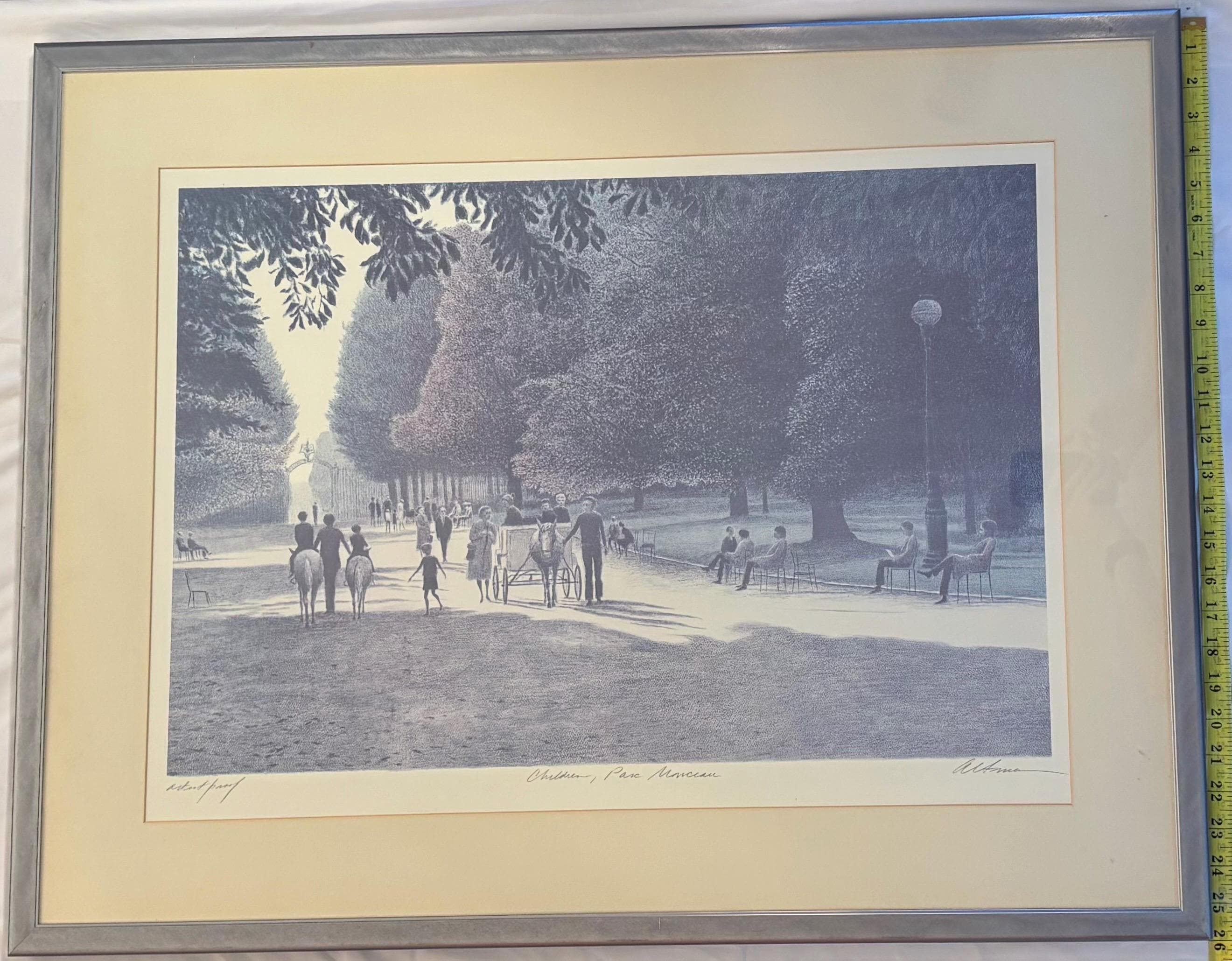 Harold Altman lithographレスティングカップル　リトグラフ Harold Altman lithographレスティングカップル リトグラフ Harold