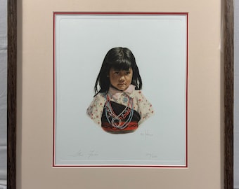 Steve Forbis Sunny Signed Lithograph 289/650 Native American Girl Portrait