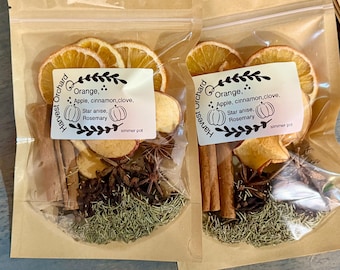 Ernte Obstgarten Simmer Pot - Orange Apfel Zimt Nelke Sternanis Rosmarin