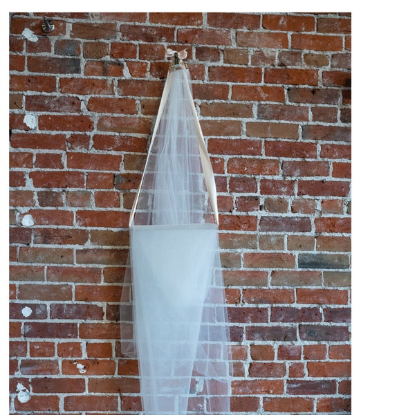 Long Veil Hanger, garment bag, veil storage, custom hanger, wedding dress hanger