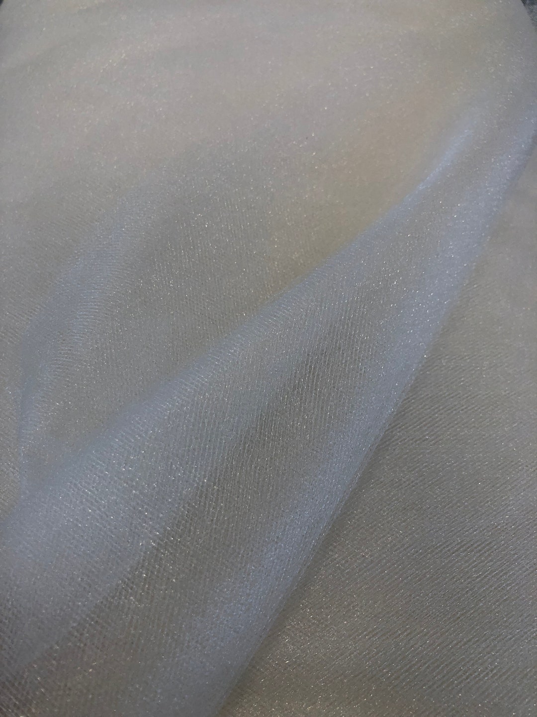 Glimmer Tulle - 108-inches Wide White By the Bolt main image 1