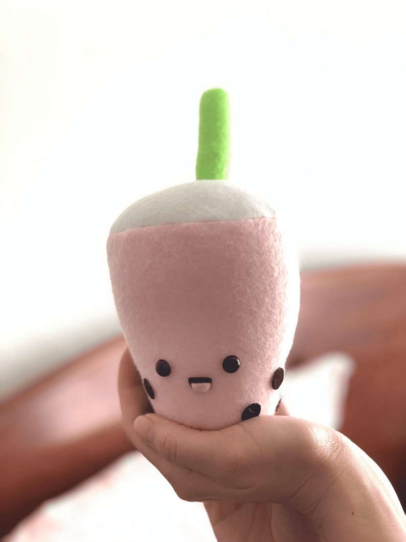 Boba Bubble Tea Plush Toy Etsy