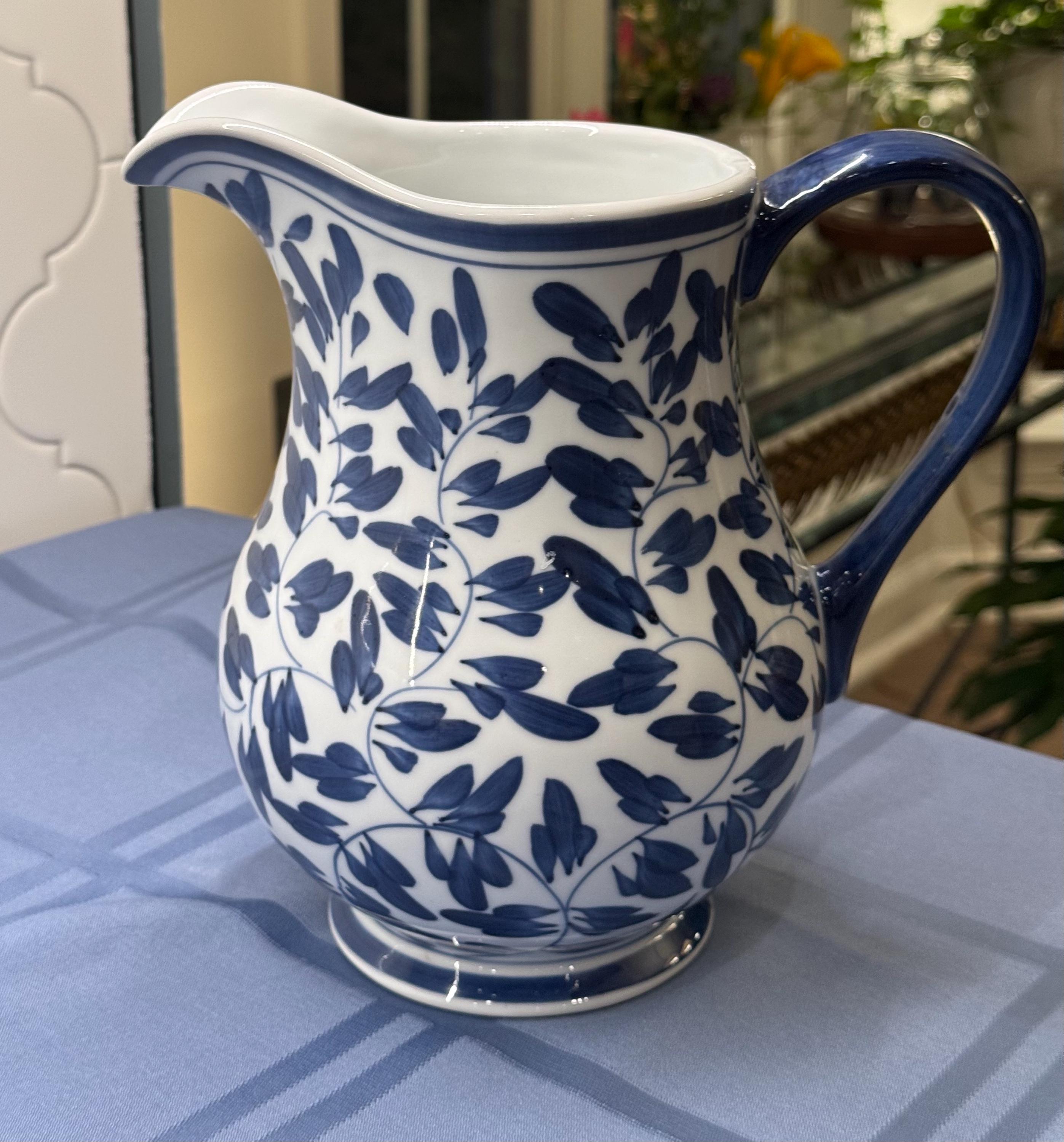 Blue White Pitcher - Etsy