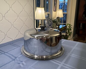 Kuchenteller, Kuchenschoner, Vintage Edelstahl.