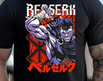 Koszulka Berserker | Koszulka z grafiką Dark Fantasy Anime