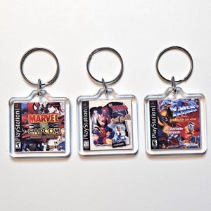 PS1 Fighting Game Keychain – Tekken, Mortal Kombat, Street Fighter, Marvel vs Capcom | Retro PlayStation Keychain | Choose Your Game image 4