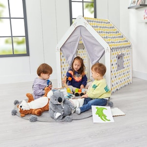 Maison de Jeu Enfant en Bois Naturel – Cabane Montessori Étoiles