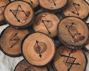 Hand-painted Applewood Runes