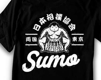 Sumo TShirt Japan wrestling shirt Japanese Wrestler Yokozuna - Men sizes -  Hand Screenprinted