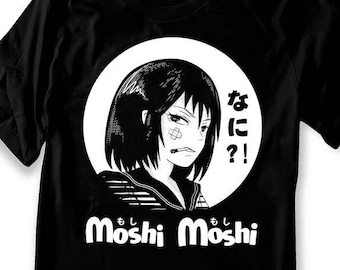 Anime-T-shirt Nani?! T-shirt Japan Japans mangashirt Smooking Girl anime cadeau heren - damesmaten - handzeefdruk