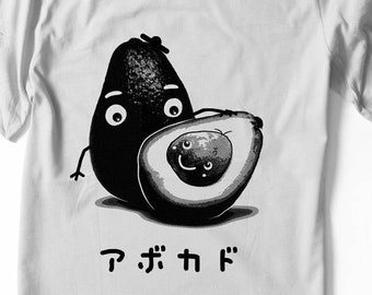 Avocado Shirt, Guacamole Tee shirt, vegan kawaii Shirt - women - men sizes hand screenprinted