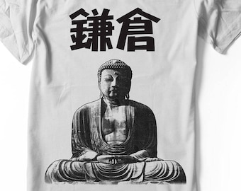 Kamakura T-Shirt Great Buddha Daibutsu Buddhism shirt Japan Tokyo Men - Women sizes -  Hand Screenprinted