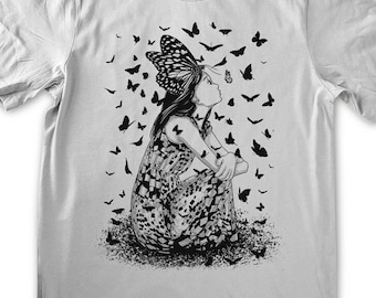 Anime T-shirt Japan anime girl tee manga shirt japanisch - Unisex Größen - Handsiebdruck