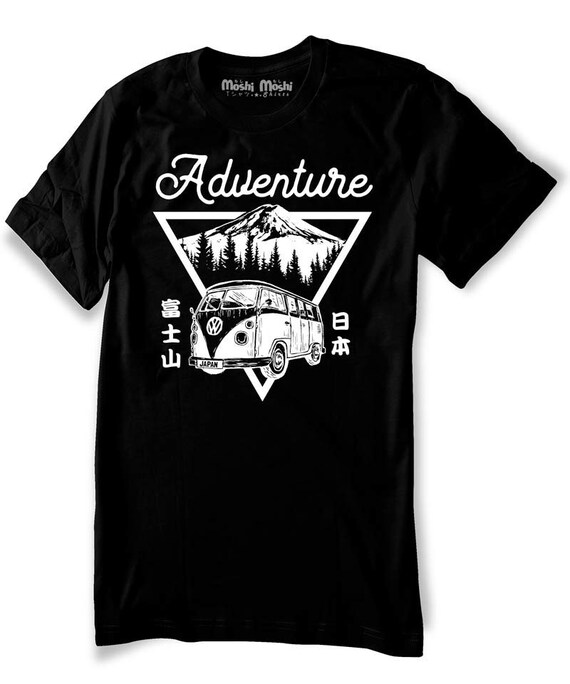 Mountain Shirt | Outdoors shirt | Road Trip Shirt | Japan Mt Fuji | Adventure shirt | Traveling |  Men -  Hand Screenprinted