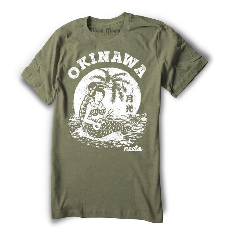 okinawa ukulele shirt siren japanese geisha
