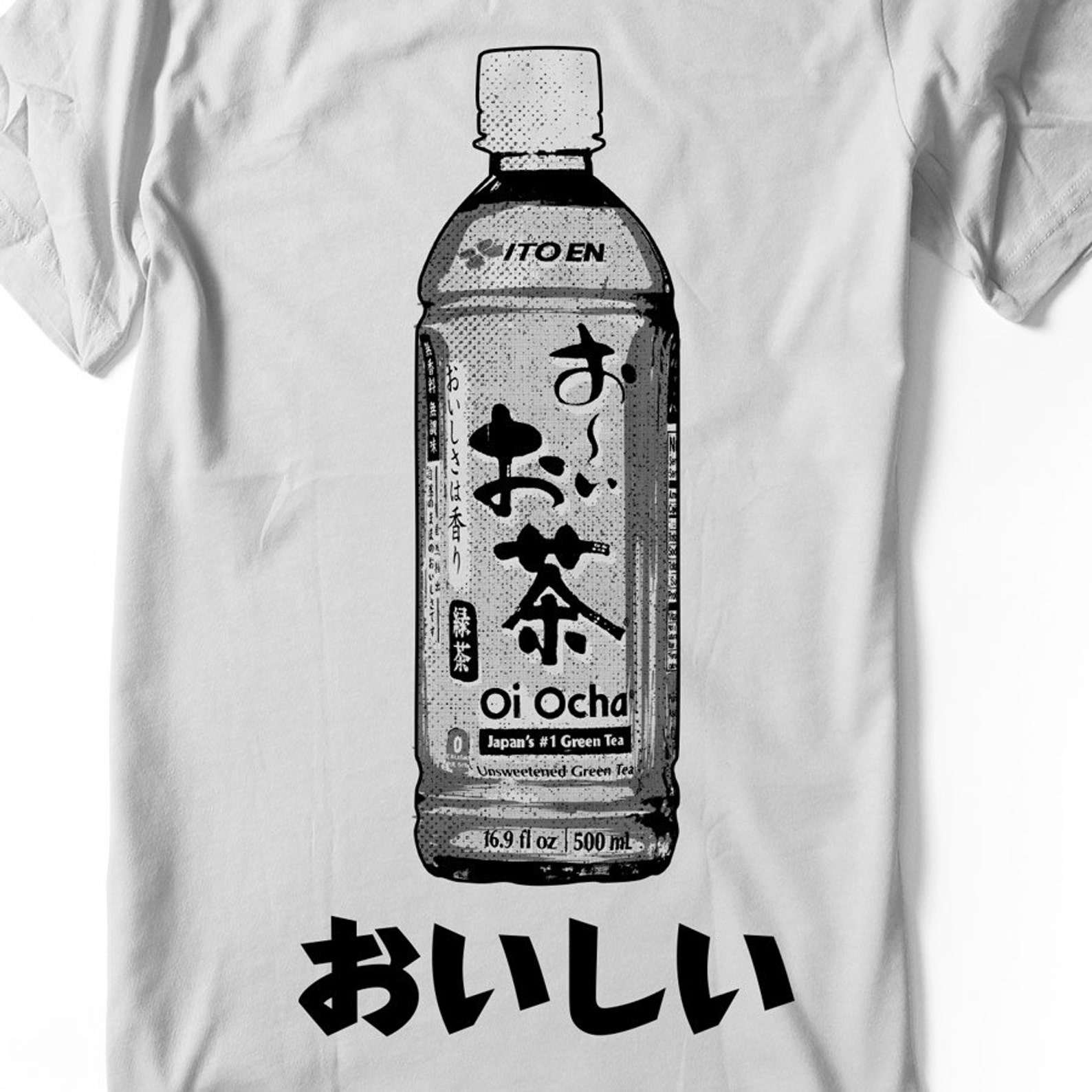 Oi Ocha Tshirt Japanese Green Tea Tee Shirt Ito En Screentones Manga Hiragana Kanji Unisex