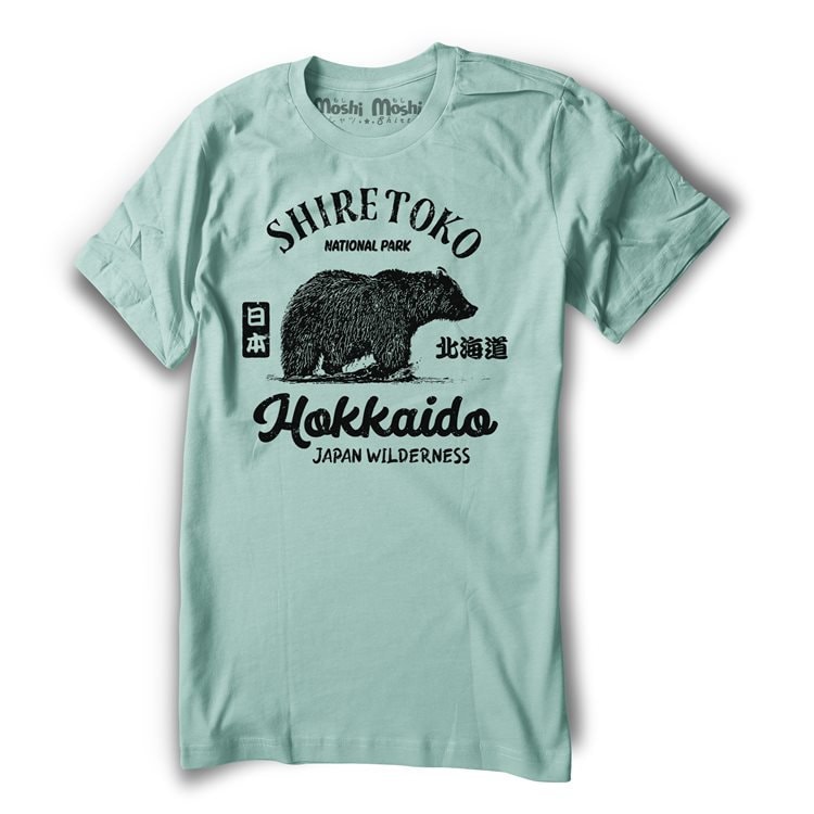 Japanese Bear Shirt Hokkaido Shirt Japan Shiretoko National Park