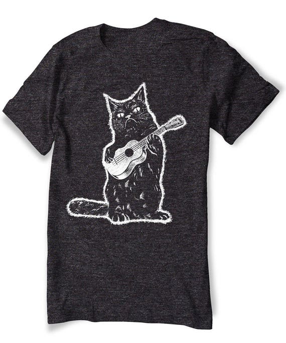 Cat Gifts For Cat Lovers Funny Playing Ukulele T Shirt Cat Gifts For Cat Lovers Funny Playing Ukulele T Shirt