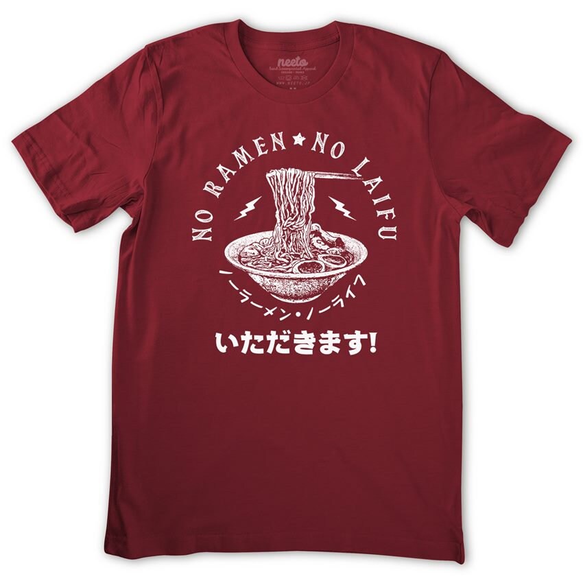 Ramen Shirt, No Ramen No Life, Japan T-shirt, Ramen Laifu
