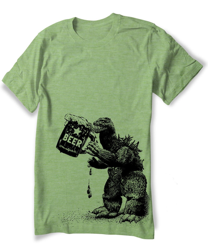 Godzilla Tshirt Godzilla Beer Shirt Vintage Craft Beer Etsy