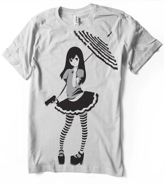 Lolita T Shirt Anime Girl Kawaii Manga Gun T Shirt Japanese Etsy
