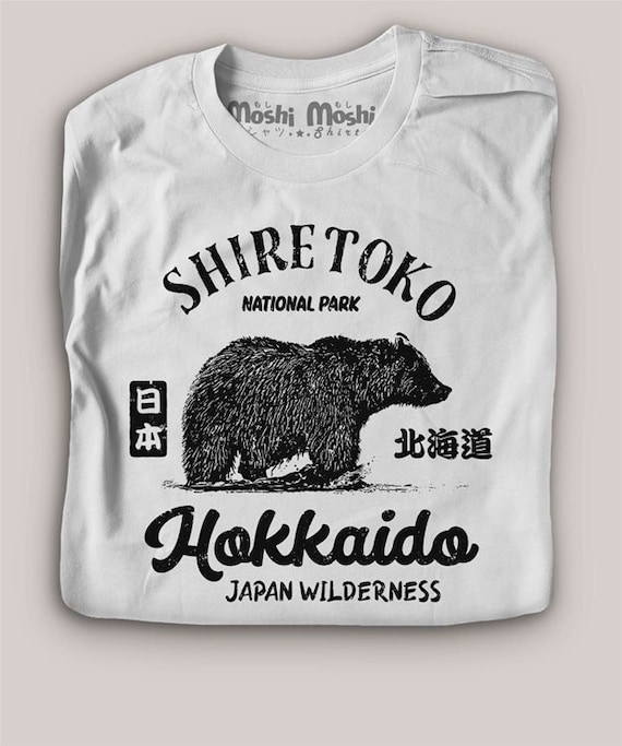 Japanese Bear Shirt Hokkaido Shirt Japan Shiretoko National Park