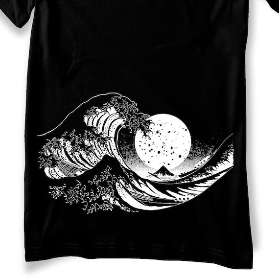 Great Wave T-shirt Japan Shirt - Black Okinami Ukiyo-e Japanese