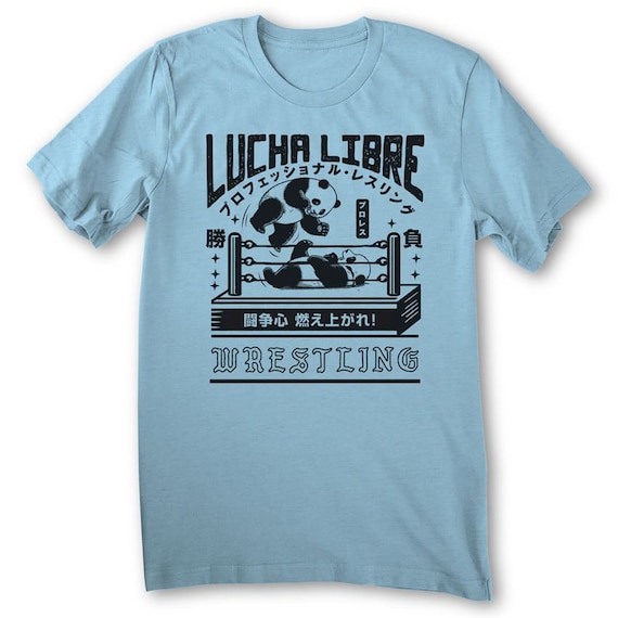 Panda T-shirt Wrestling T-shirt Lucha Libre Japan Puroresu - Men