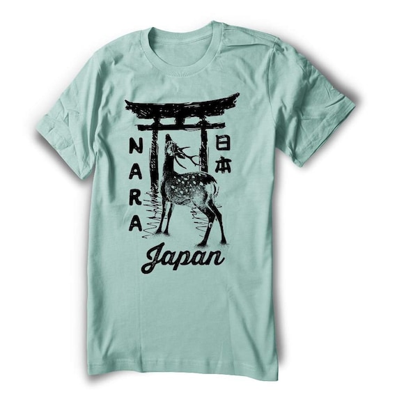Nara T-shirt Deer T-shirt Japanese Japan Tori Shinto - Men Sizes