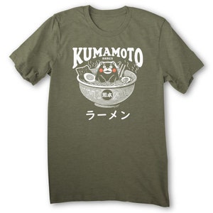 Kumamoto Ramen T-Shirt Kumamon Shirt Ramen Noodles Shirt Kawaii Japan Japanese - Men - sizes - Hand Screenprinted image 4