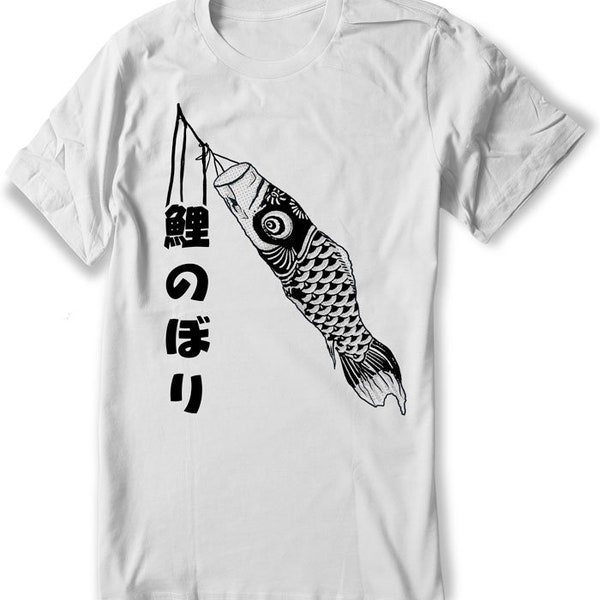 Koinobori T-Shirt | Japanese shirt | Koi carp windsocks japan Manga  - unisex sizes - Hand Screenprinted