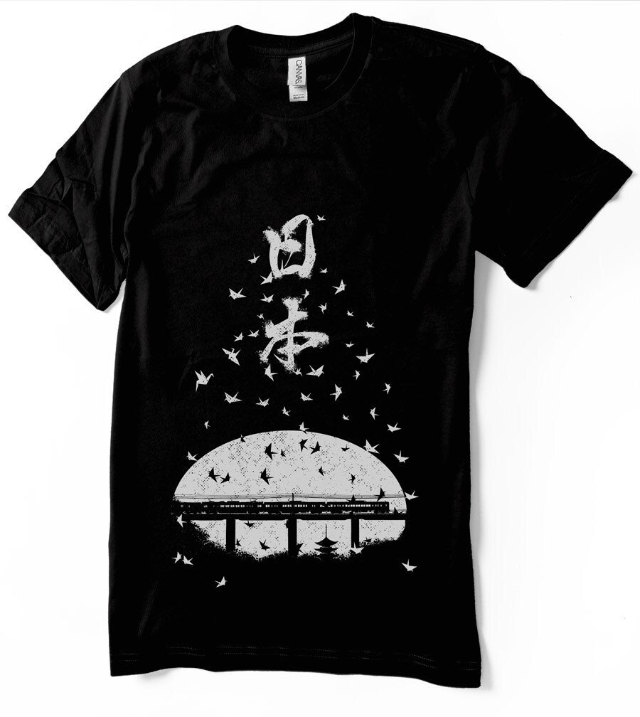 Japanese Shirt Train Shirt Japan Kanji Japan Kyoto Unisex - Women