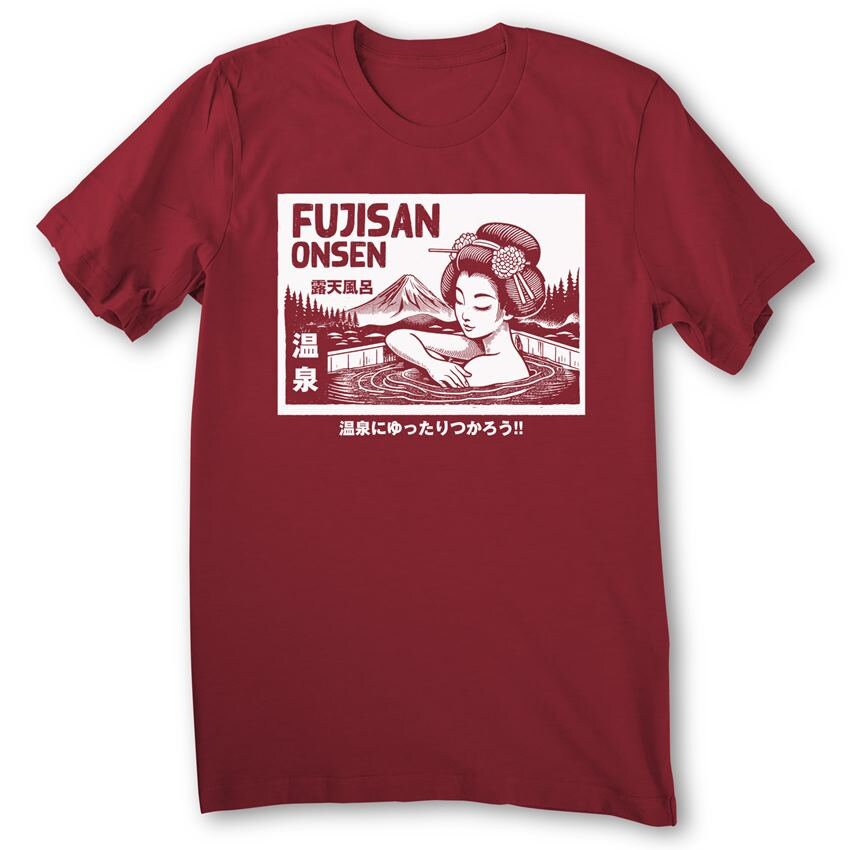 Fujisan Onsen T-shirt, Japan Mt Fuji Shirt ,hot Spring Shirt