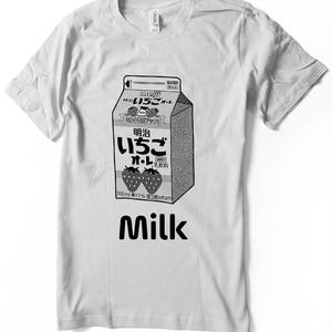 Strawberry Milk Shirt Milk Carton Japanese Ichigo cute kawaii - women - unisex sizes