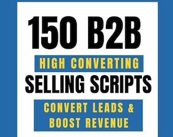 150 roteiros de vendas B2B de alta conversão para prospecção ativa + estratégias para lidar com objeções e conquistar clientes. Download digital instantâneo.