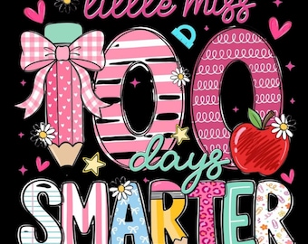 18 Designs- 100 Days of School Graphic Bundle: High-Res PNG Designs for Sublimation, DIY Shirts